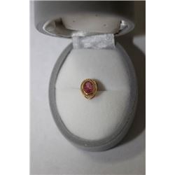 14K GOLD TOURMALINE PENDANT