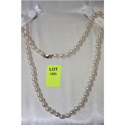14K GOLD CLASP FRESHWATER PEARL NECKLACE