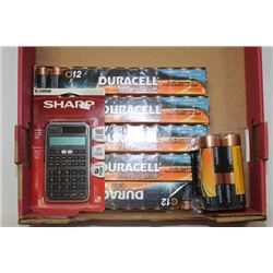 BOX OF C AND D CELL DURACELL BATTERIES