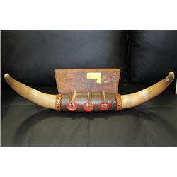 MOUNTED BULL HORNS