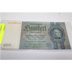 NAZI 100 MARKS 1935 W/ SWASTIKA