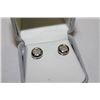 Image 1 : STERLING SILVER DIAMOND EARRINGS .15CT