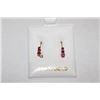 Image 1 : 10K GOLD RUBY .44CT EARRINGS