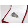 Image 1 : 10K WHITE GOLD TANZANITE AND DIAMOND RING