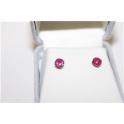 10K GOLD RUBY .8CT EARRINGS