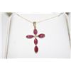 Image 1 : 14K GOLD RUBY 2.0CT AND DIAMOND PENDANT NECKLACE