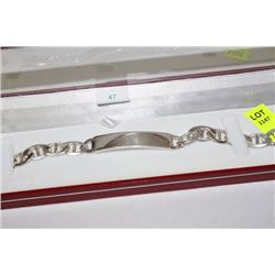 STERLING SILVER NAMETAG BRACELET 51.76G