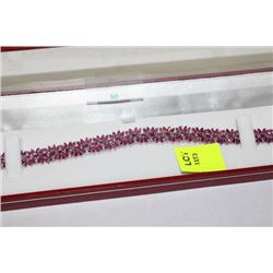 STERLING SILVER RUBY 5CT BRACELET
