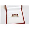 Image 1 : 10KT GOLD GENUINE RUBY AND DIAMOND ACCENT RING