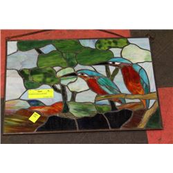 STAINED GLASS GLASS BIRD