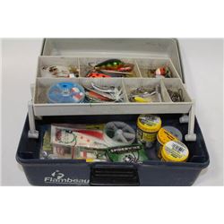 FISHING BOX W / WITH HOOKS ETC