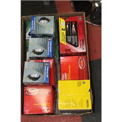 BOX OF AUTO LAMPS & FUEL FILTERS