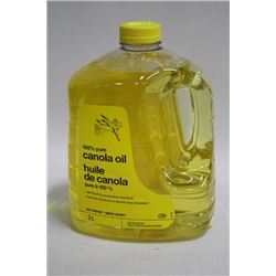 3L BOTTLE OF 100% PURE CANOLA OIL