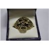 Image 1 : MENS GOLD TONE TIGER RING