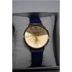 BAISDN QUARTZ WOMENS WATCH W/ BLUE STRAP