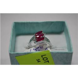 .925 SILVER GENUINE RUBY RING