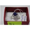 Image 1 : .925 SILVER NATURAL BLUE SAPPHIRE RING