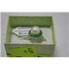 Image 1 : .925 SILVER GENUINE GREEN EMERALD & GENUINE WHITE