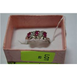 .925 SILVER NATURAL RUBY RING