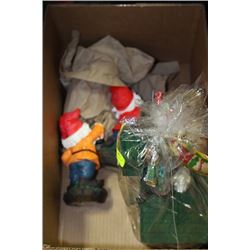 HANDMADE CHURCH BIRDHOUSE W/ 2 SMALL GNOMES