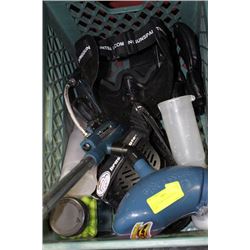 BOX OF ASSORTED PAINT BALL ITEMS