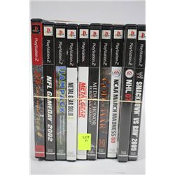 BUNDLE OF 10 PS2 GAMES
