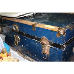 TRUNK FULL OF HANDMADE WOODEN CARS & TRUCKS