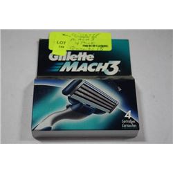 PK OF 4 GILLETTE MACH 3 REPLACEMENT RAZORS