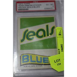 '73 TOPPS TEAM EMBLEM STICKER GOLDEN SEALS / BLUES