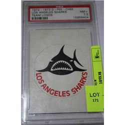 1972 O-PEE-CHEE LOS ANGELES SHARKS LOGO CARD