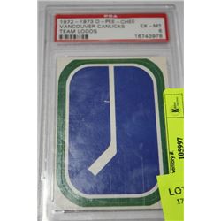 1972 O-PEE-CHEE VANCOUVER CANUCKS LOGO CARD