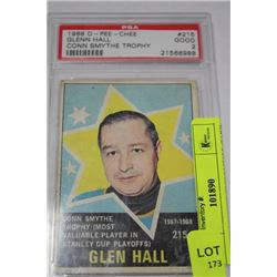 1968 O-PEE-CHEE GLENN HALL CARD