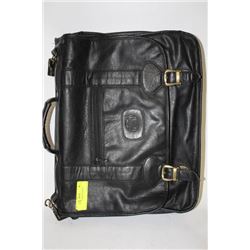 BLACK LEATHER LAPTOP BAG