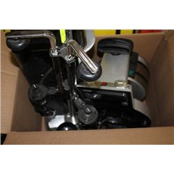 BOX W/ BEVERAGE MAKER, WAFLE MAKER &