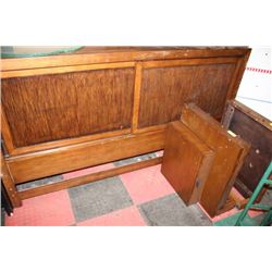 KING SIZE WOOD BEDFRAME W BUILT IN NIGHT STANDS