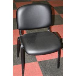 NEW BLACK LEATHERETTE OFFICE CHAIR W ARMS