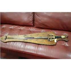 48" SPANISH SWORD W WALL PLAQUE