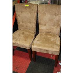 PAIR OF SHOWHOME MICROFIBRE ARMCHAIRS