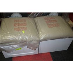 2 CUBE STORAGE OTTOMANS ON WHEELS