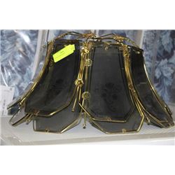 2 GLASS LAMP SHADES