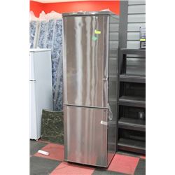 GE STAINLESS STEEL 18CU. LOFT FRIDGE