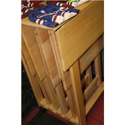 DBL DROP LEAF TV TRAY SET