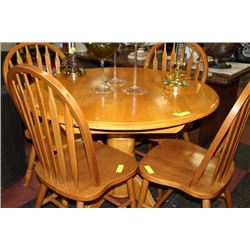 SOLID OAK TABLE WITH 4 CHAIRS