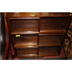 WOOD SLIDING DOOR DISPLAY CABINET