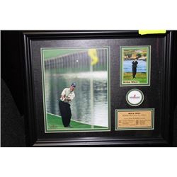 MIKE WEIR FRAMED GOLF PICTURE W CARD