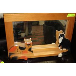 WOOD CAT MIRROR