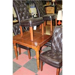 WOOD TABLE W 6 SIDECHAIRS