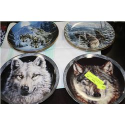 LOT OF 6 WOLF COLLECTOR PLATES NO CERTIFICATES