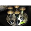 Image 1 : ESTATE TRAY W 5 GOBLETS