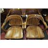 Image 1 : 4 WOODEN ARM CHAIRS